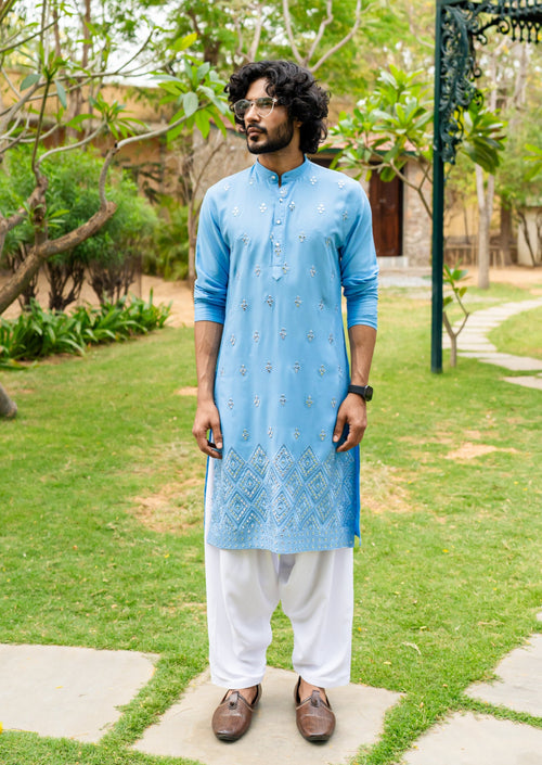 Chikan embroidery kurta