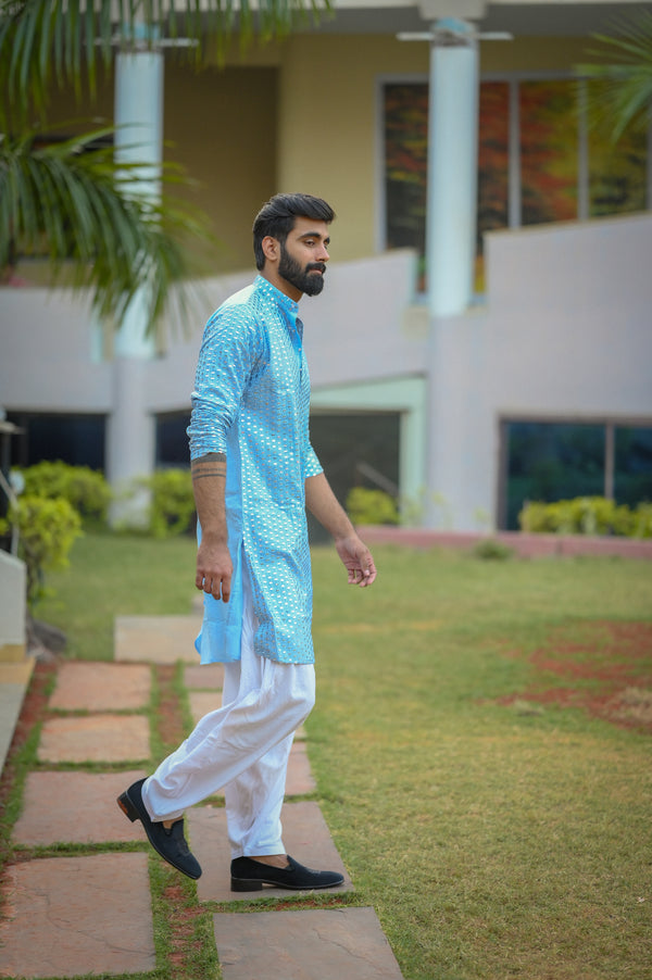 Traditional kurta with mirror work
