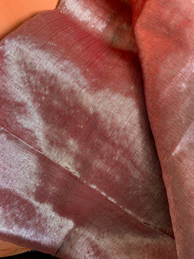 Pastel Coffee Handloom Tissue Saree