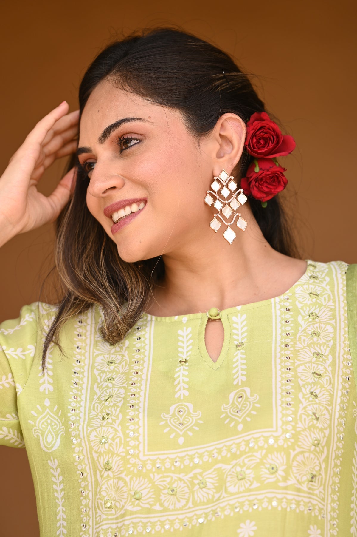 muslin kurta with pant and dupatta