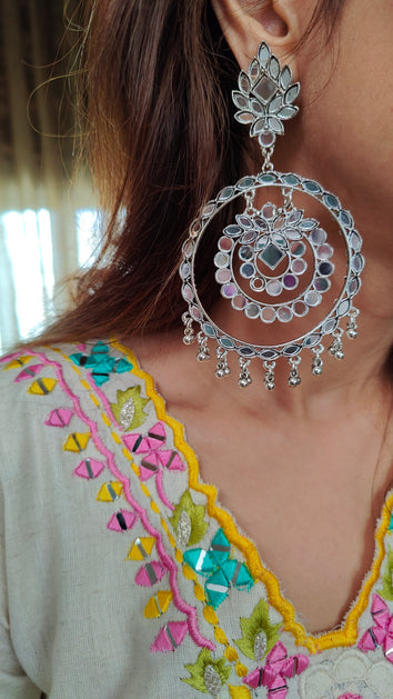 pastel embroidered cotton kurta