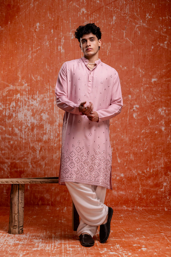 Designer kurta with mirror work