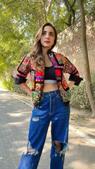 Patchwork Bomber Jacket