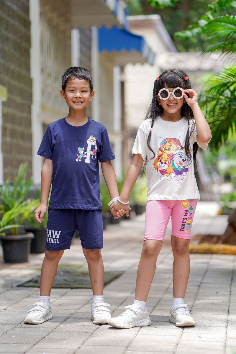 Paw patrol navy boys shorts set