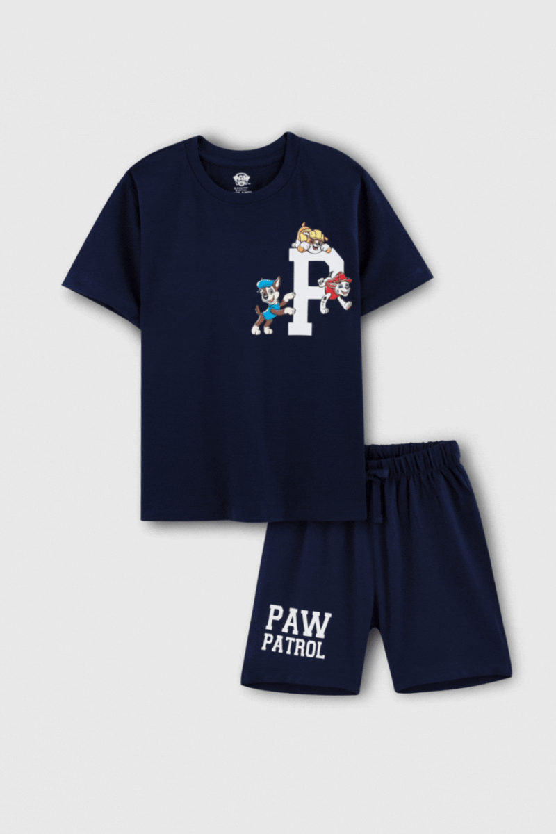 Paw patrol navy boys shorts set