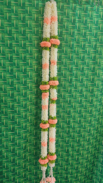 Peach Loop Cloth Garlands Set of 2