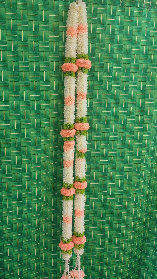 Peach Loop Cloth Garlands Set of 2