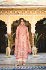 organza dupatta suit
