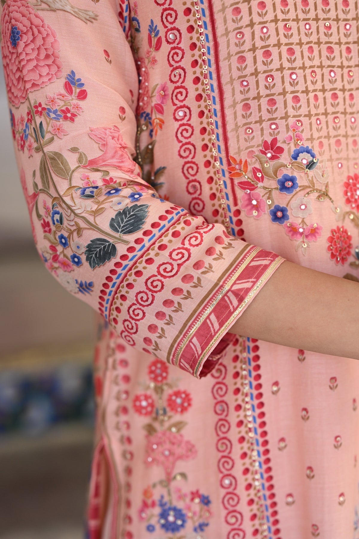 printed muslin suit
