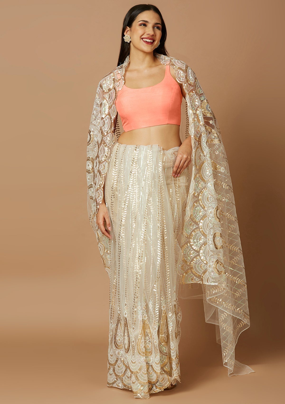 Silk blouse with back hook closure