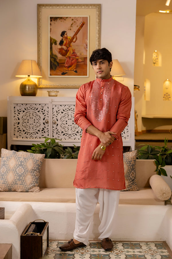Red kurta for special occasions