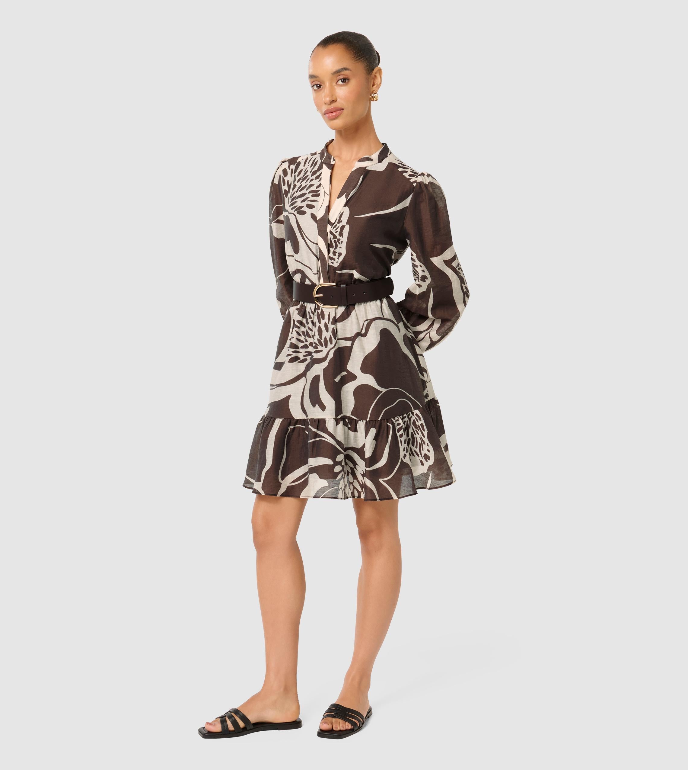ruffle hem dress