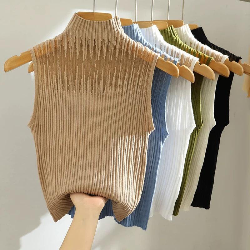 Phoebe Rib Knit Summer Tank Top