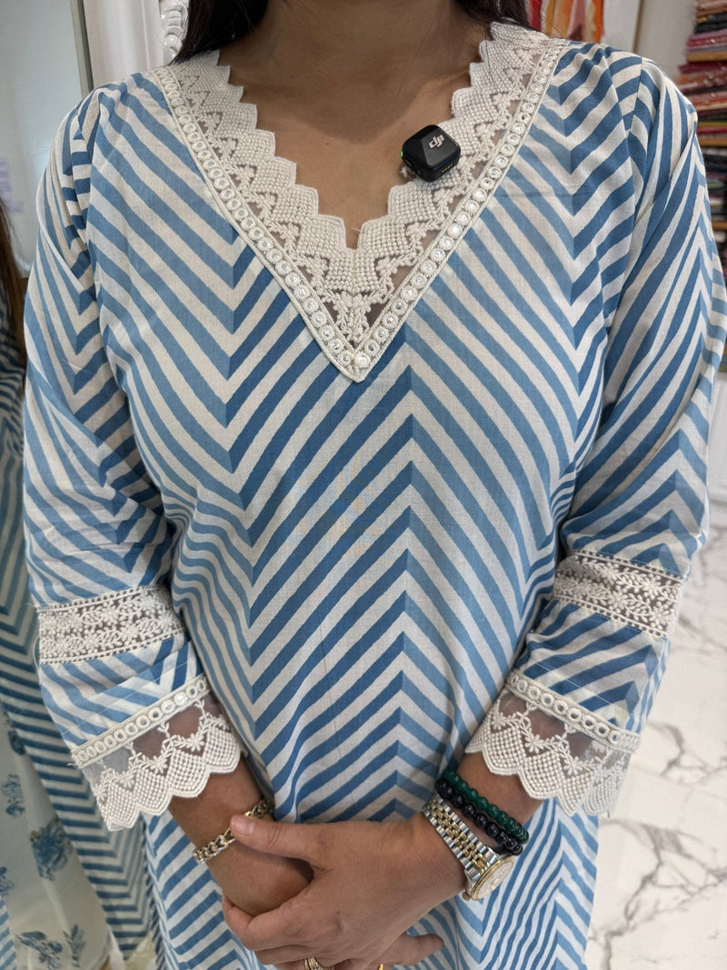 Printed cotton suit for women