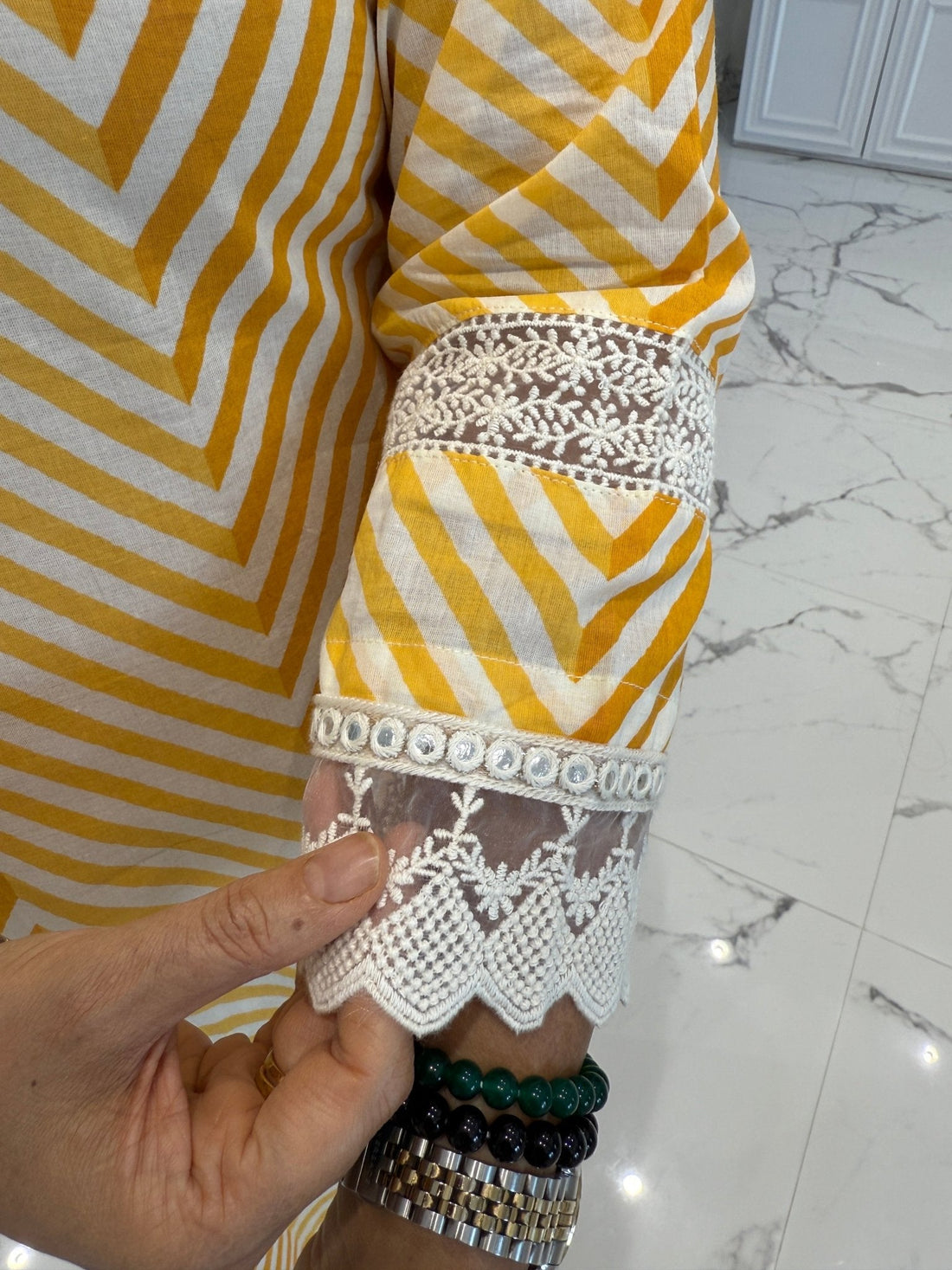 Printed cotton suit for women