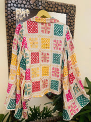 Flared sleeve blouse