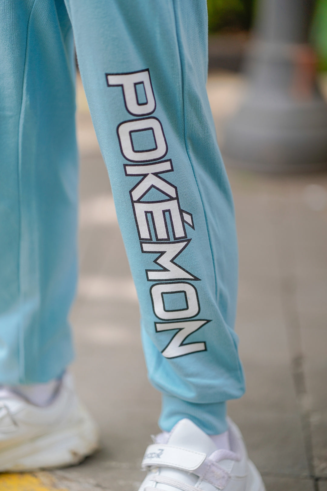 Blue cotton joggers children