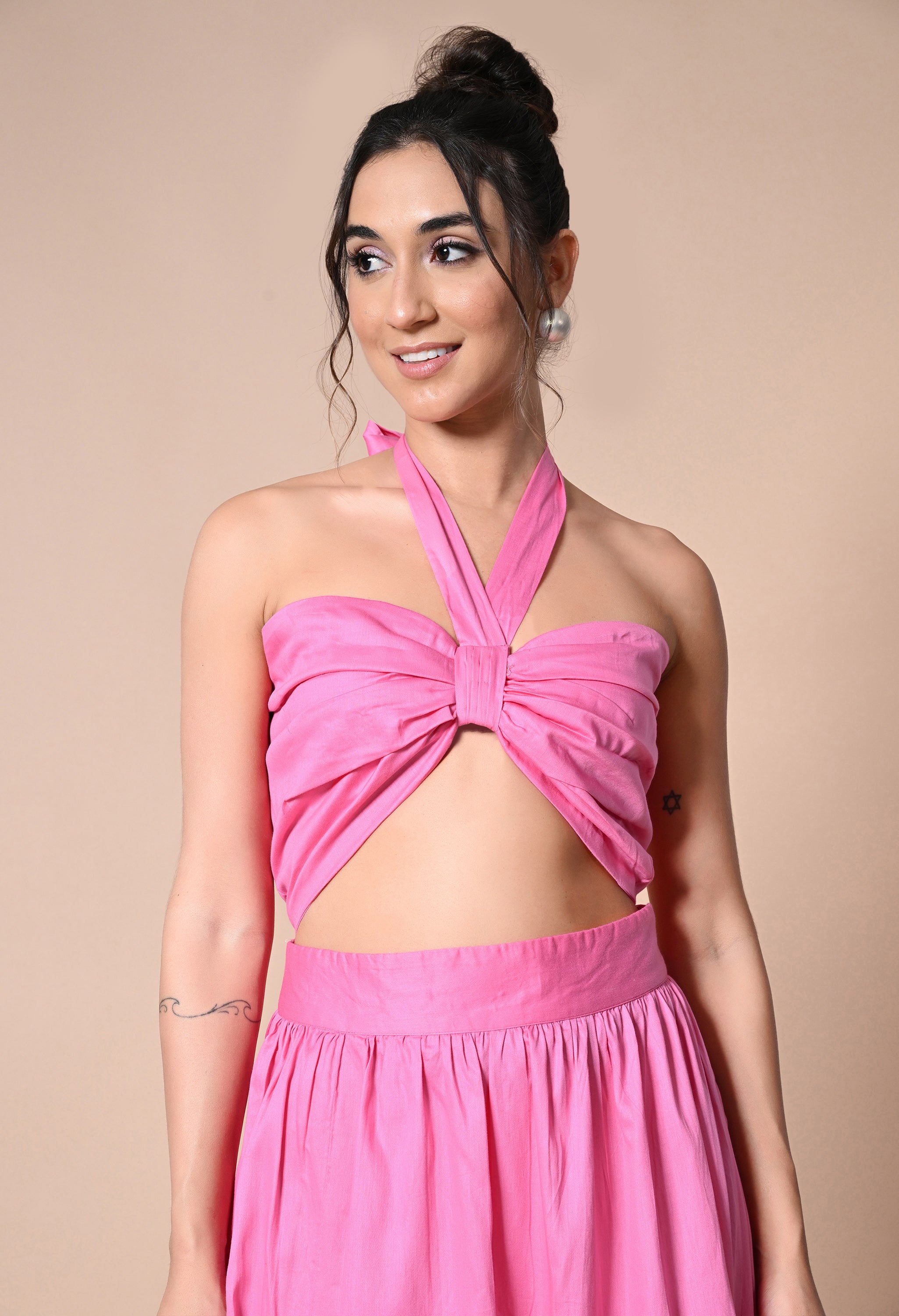 light pink long dress
