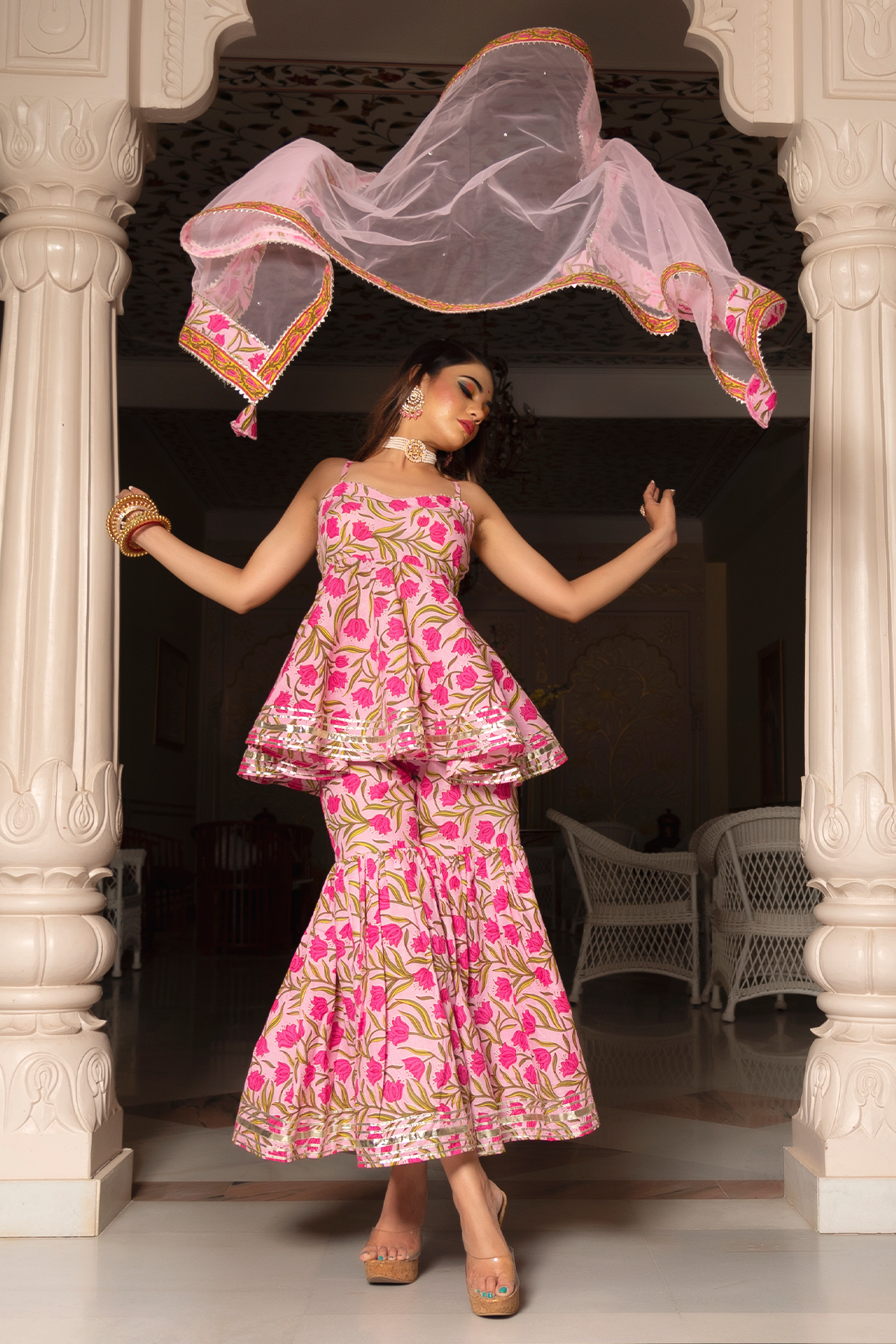 cotton sharara set for women