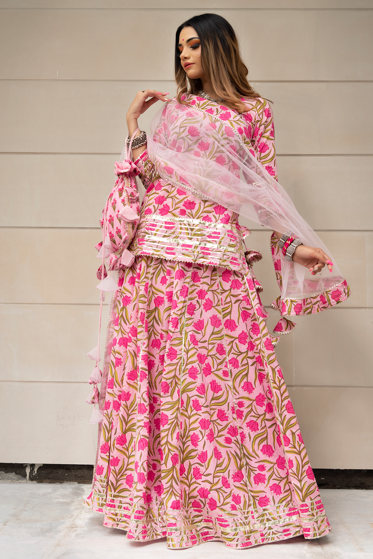 cotton skirt and kurta set for women