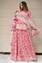 cotton skirt and kurta set for women