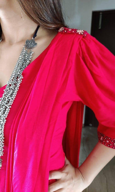 Pre-stitched saree