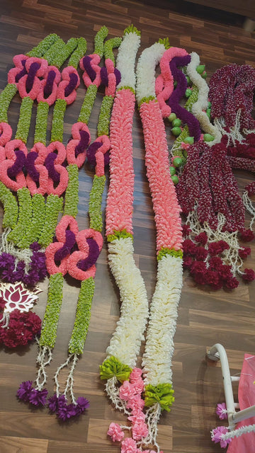 Pink Maroon Garland Set