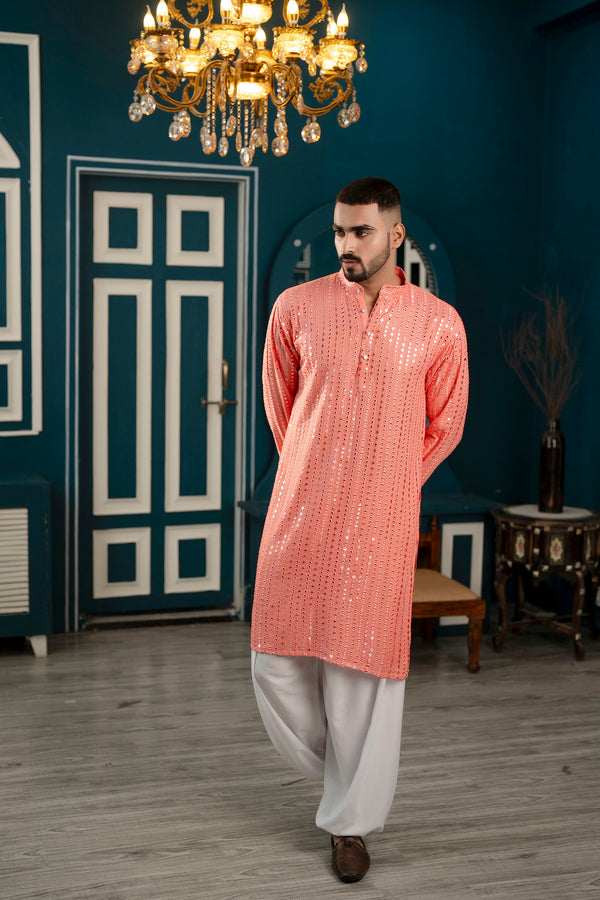Kurta with mandarin collar