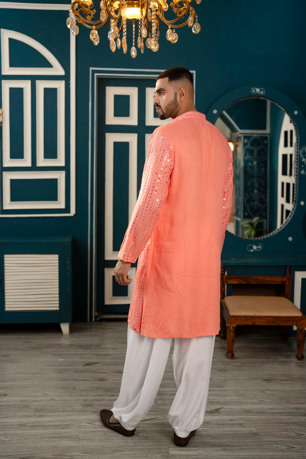 Pink kurta for wedding