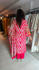 lace neck kurta with matching dupatta