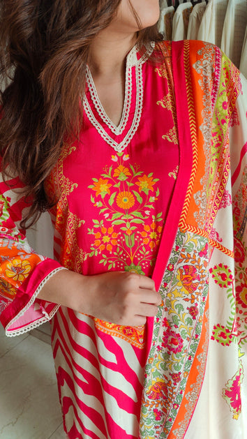 rayon Pakistani kurta set with pants