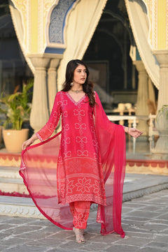ombré Bandhani suit