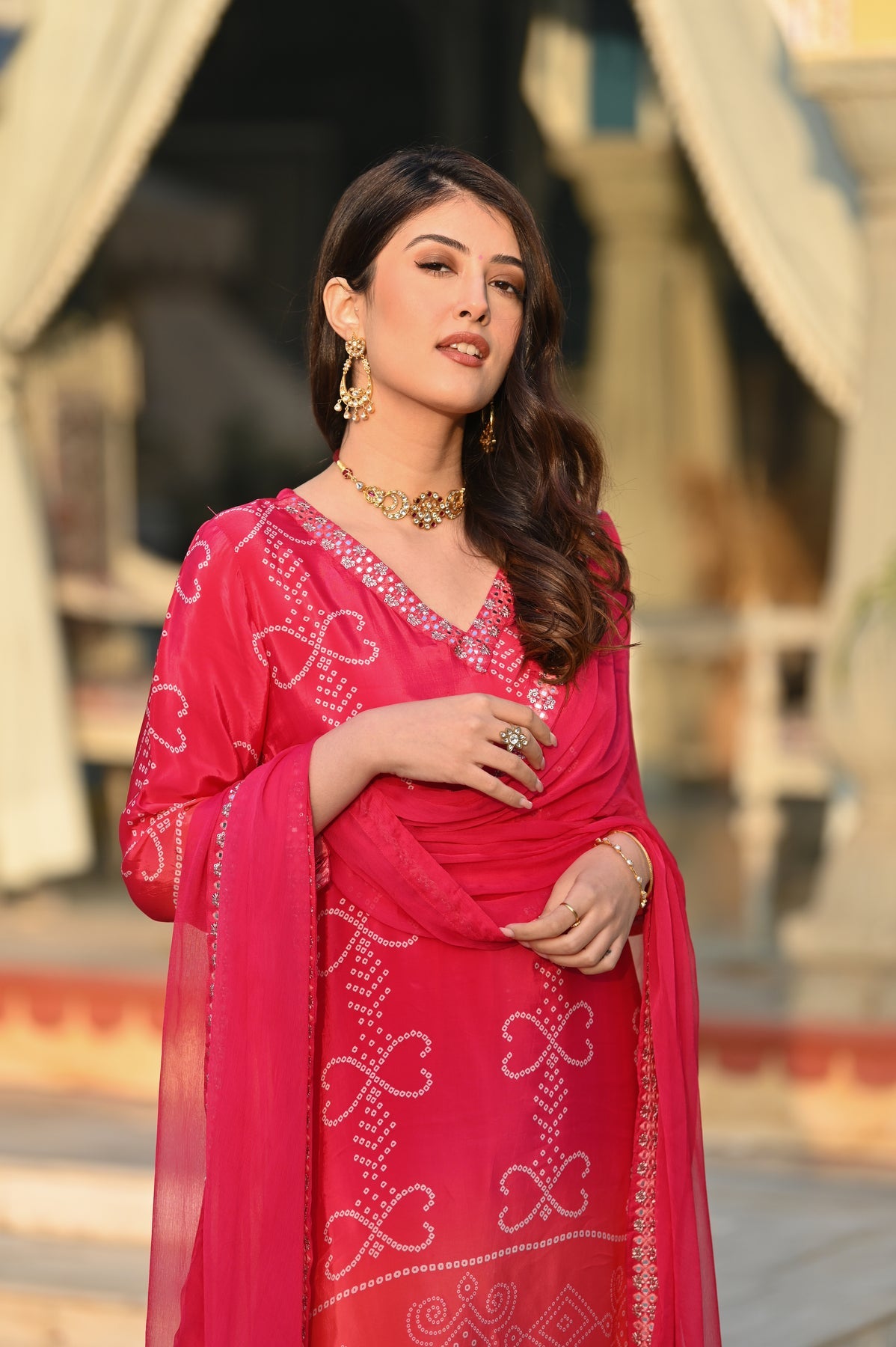 colorful ethnic outfit