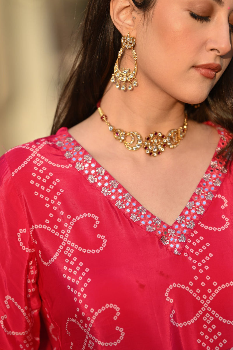 chiffon dupatta suit set