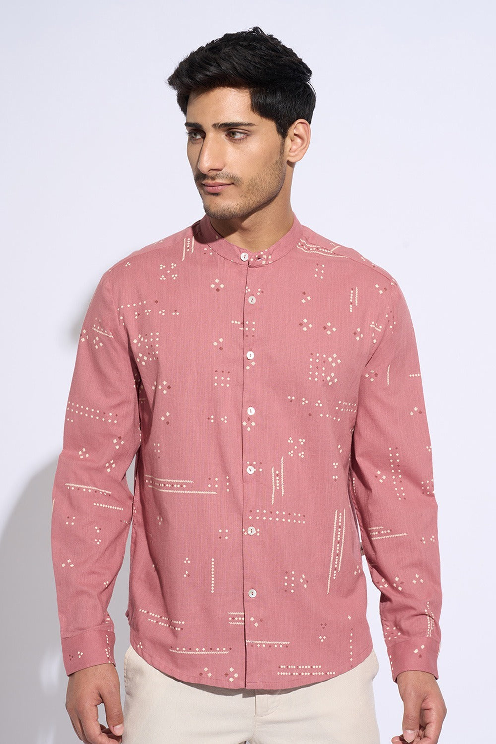 Printed cotton shirt for men