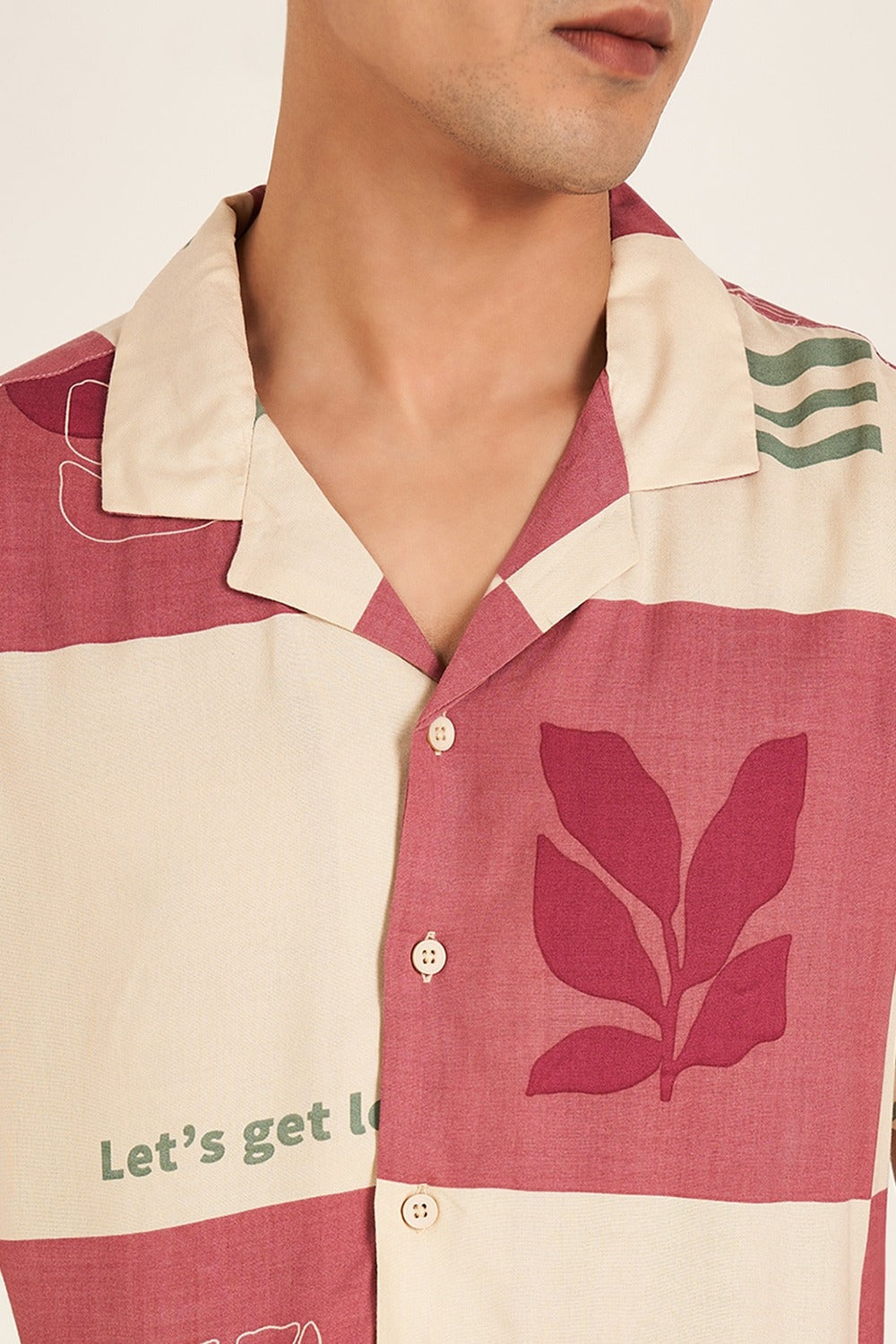 Men’s casual pink shirt