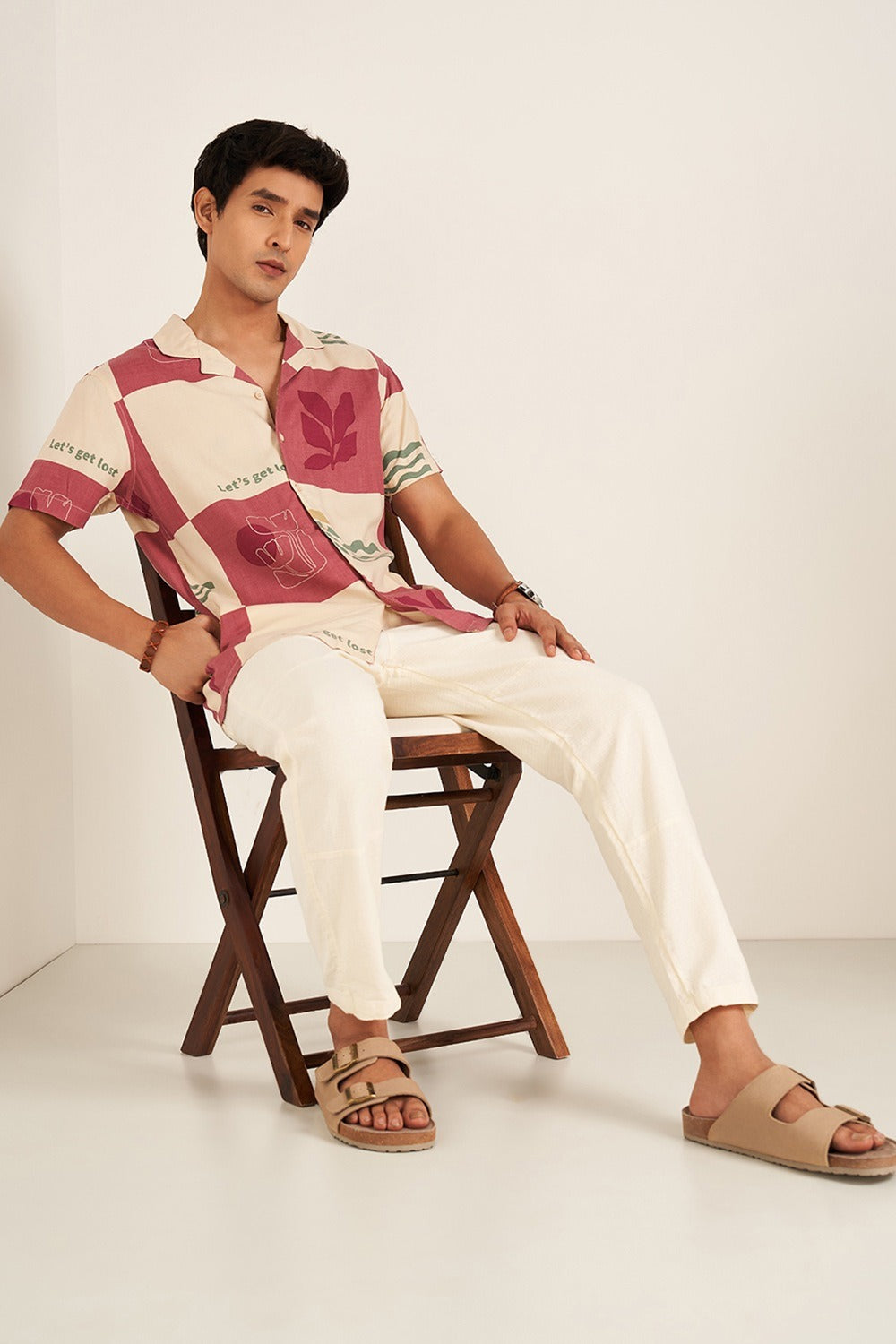 Mauve printed men’s shirt