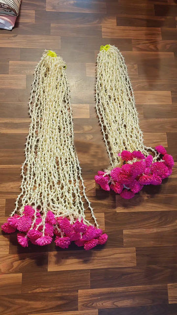 Pink Sola Lilly Strings Set of 3 Decorative Hangings