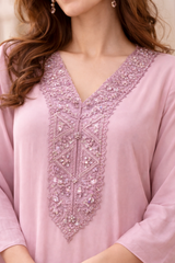 Nazaakat Embellished Mirrorwork  Kaftan Dress