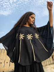 hand-sequined black ensemble