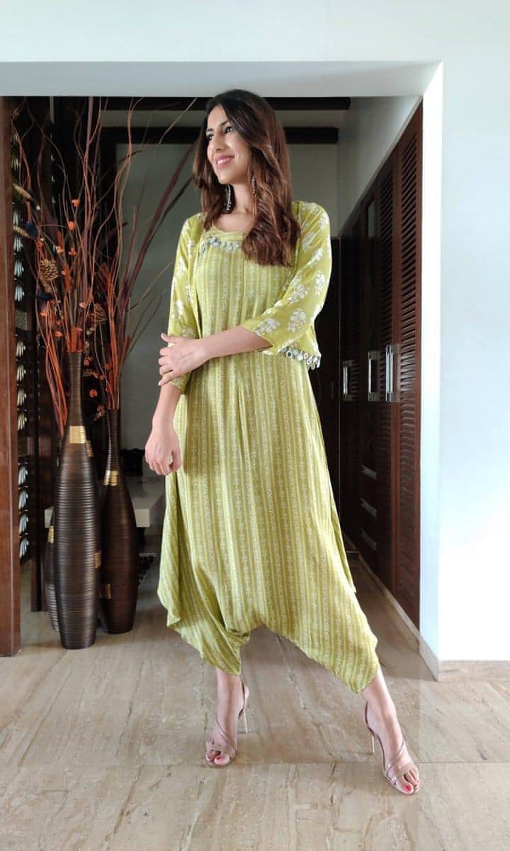 Green jumpsuit outfit