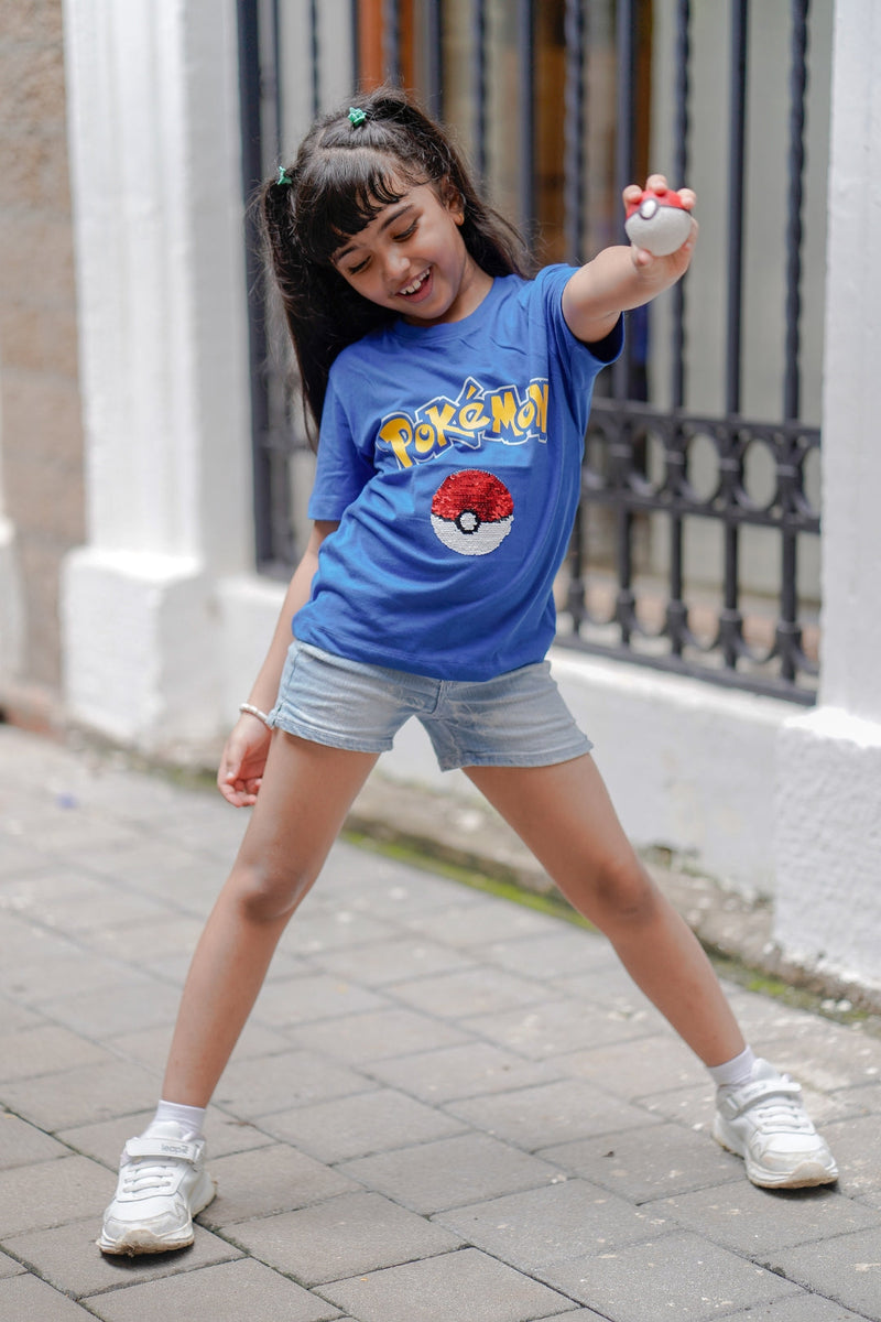 Blue Pokemon tee