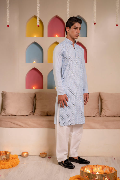 Cotton kurta with embroidery