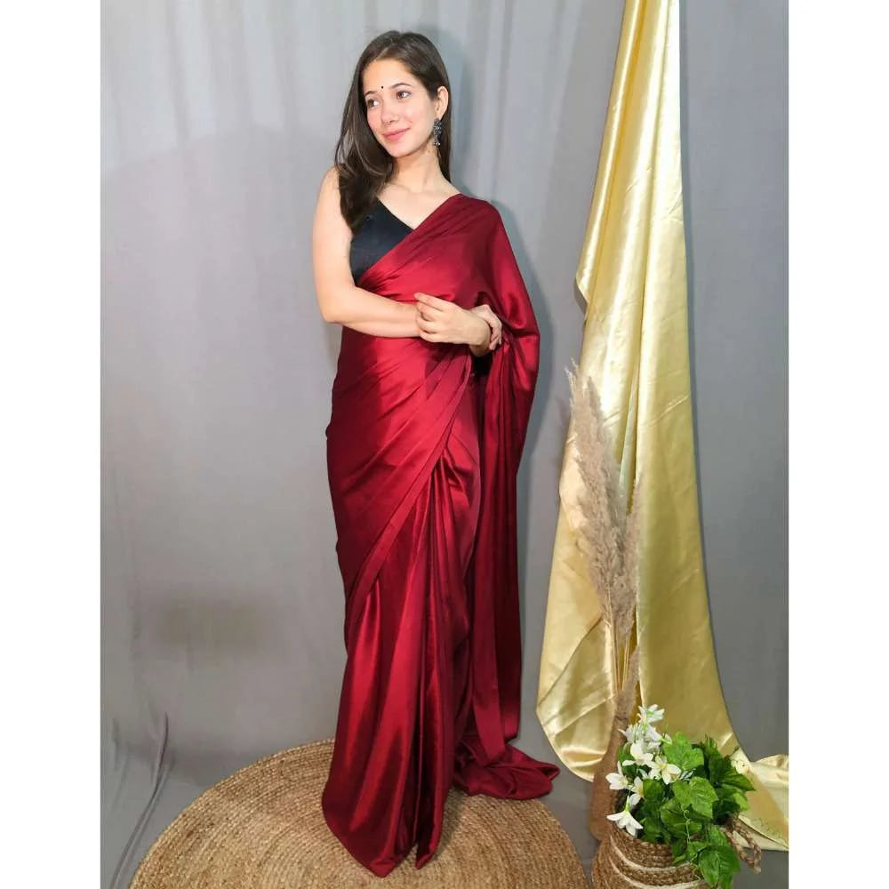 Pre-Draped 1 Minute Saree Golden