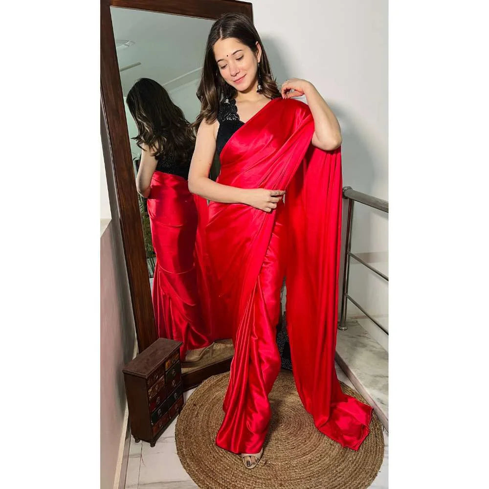 Pre-Draped 1 Minute Saree Maroon