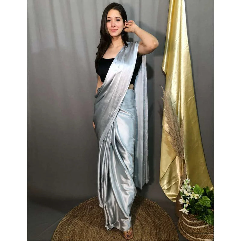 Pre-Draped 1 Minute Saree Golden