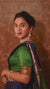 Chandra & Parrot Print Blue Green Khann Women's Saree