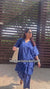 Ikat Blue Women Kaftan Co-ord Set