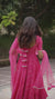 Bhandhej Pink Cotton Hand Block Anarkali Set With Net Dupatta Video