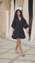 Black Rose Cotton Midi Dress